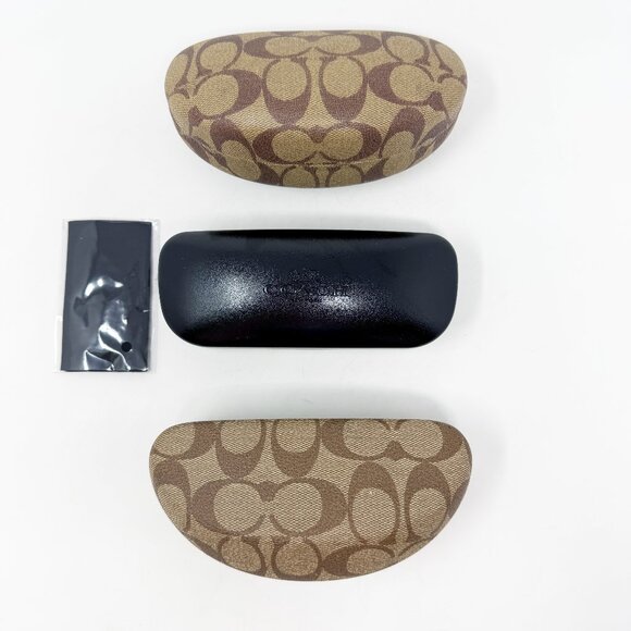 Coach Bundle of 3 Hard Side Sunglass Cases EUC Hinge Closure C Logo Print - Picture 1 of 5